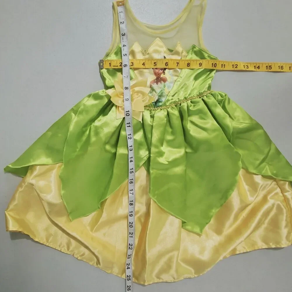 NEW Disney Tiana Dress Costume Girls 4T Princess & The Frog H&M Play Yellow NWT